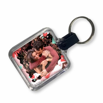 ABRIDORES E CHAVEIROS CHAVEIROS ACRÍLICO COM FOTO MODELO QUADRADO