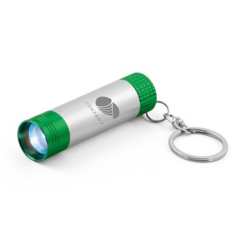 ABRIDORES E CHAVEIROS CHAVEIROS E CORDÕES MINI LANTERNA COM LED MODELO BRIGHTER DETALHE VERMELHO Preto e branco frente - 50 un.