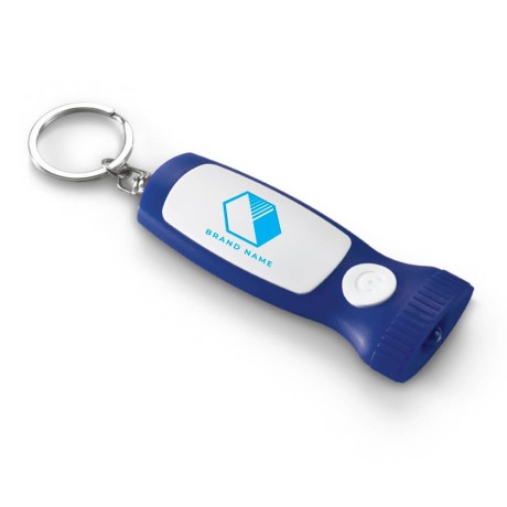 ABRIDORES E CHAVEIROS CHAVEIROS E CORDÕES MINI LANTERNA COM LED MODELO CLEAT AZUL Colorido frente - 25 un.