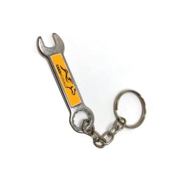 CHAVEIROS DE METAL RESINADO COM ABRIDOR CHAVE DE BOCA Colorido frente e verso - 25 un.
