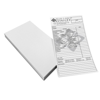COMANDAS APERGAMINHADO  75G 100X210MM Preto e branco frente - 2500 un.