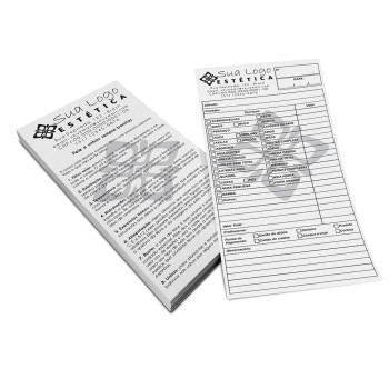 COMANDAS APERGAMINHADO  75G 100X210MM Preto e branco frente e verso - 2500 un.