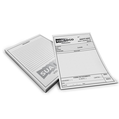 COMANDAS APERGAMINHADO  75G 150X105MM Preto e branco frente e verso - 2500 un.