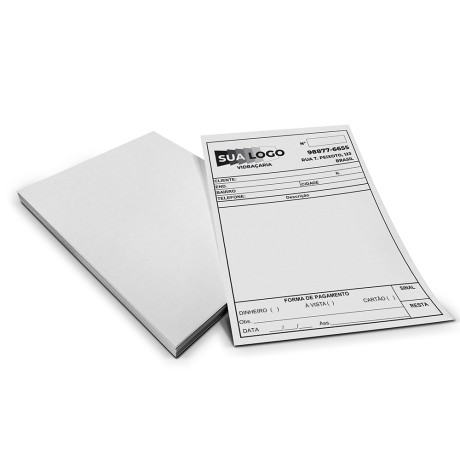 COMANDAS APERGAMINHADO  75G 150X105MM Preto e branco frente - 2500 un.