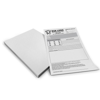COMANDAS APERGAMINHADO  75G 150X210MM Preto e branco frente - 2500 un.