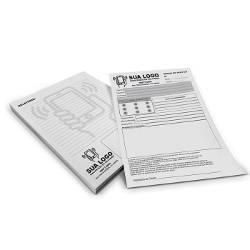 COMANDAS APERGAMINHADO  75G 150X210MM Preto e branco frente e verso - 2500 un.