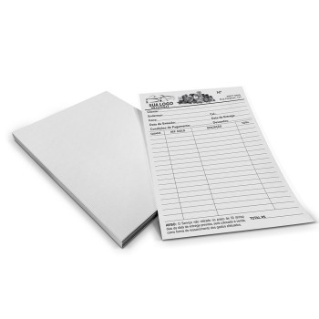 COMANDAS APERGAMINHADO  75G 150X210MM Preto e branco frente - 1000 un.