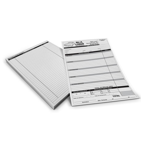 COMANDAS APERGAMINHADO  75G 300X210MM Preto e branco frente e verso - 500 un.