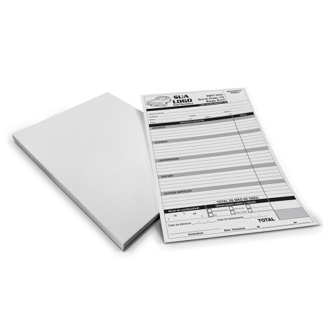 COMANDAS APERGAMINHADO  75G 300X210MM Preto e branco frente - 500 un.