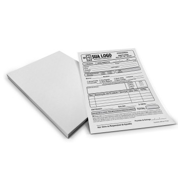 COMANDAS APERGAMINHADO  75G 300X210MM Preto e branco frente - 2500 un.