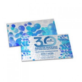 CONVITES BÁSICO COUCHÊ 275G LAM FOSCA FRENTE E VERSO 153X91MM Colorido frente e verso - 100 un.
