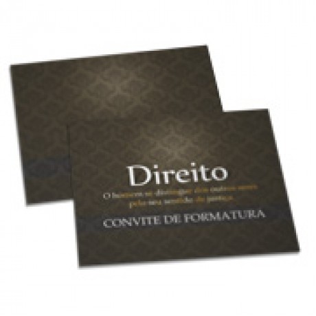 CONVITES BÁSICO COUCHÊ 275G LAM FOSCA FRENTE E VERSO 182X153MM Colorido frente e verso - 50 un.