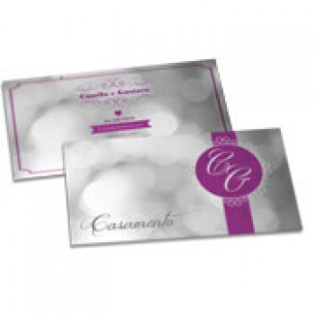 CONVITES BÁSICO COUCHÊ 275G LAM FOSCA FRENTE E VERSO 273X153MM Colorido frente e verso - 250 un.
