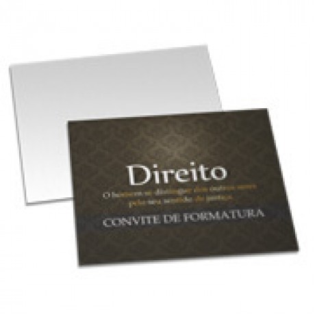 CONVITES BÁSICO COUCHÊ 275G SEM VERNIZ 182X153MM Colorido frente - 50 un.