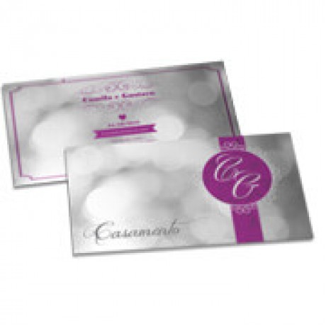 CONVITES BÁSICO COUCHÊ 275G SEM VERNIZ 273X153MM Colorido frente e verso - 250 un.