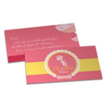 CONVITES BÁSICO COUCHÊ 300G HOT STAMPING LAM FOSCA FV E HOTSTAMPING FR 182X102MM Colorido frente e verso - 50 un.