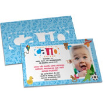 CONVITES BÁSICO COUCHÊ 300G HOT STAMPING LAM FOSCA FV E HOTSTAMPING FR 210X150MM Colorido frente e verso - 100 un.