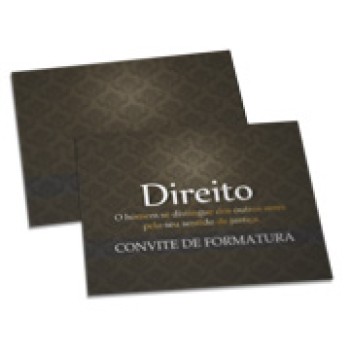 CONVITES BÁSICO COUCHÊ 300G LAMINAÇÃO FOSCA LAM FOSCA FRENTE E VERSO 182X153MM Colorido frente e verso - 50 un.