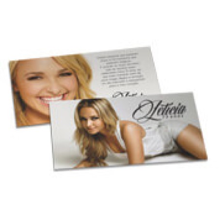 CONVITES BÁSICO COUCHÊ 300G LAMINAÇÃO HOLOGRÁFICA LAM HOLOGRÁFICA FRENTE E VERSO 182X102MM Colorido frente e verso - 100 un.