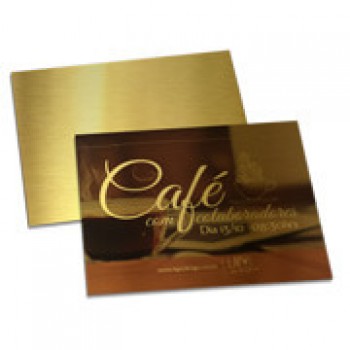 CONVITES BÁSICO GOLD MASTER 300G 182X153MM Colorido frente - 250 un.