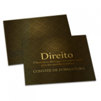 CONVITES BÁSICO GOLD MASTER 300G 182X153MM Colorido frente e verso - 50 un.