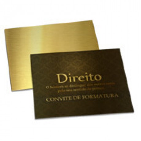 CONVITES BÁSICO GOLD MASTER 300G 182X153MM Colorido frente - 50 un.