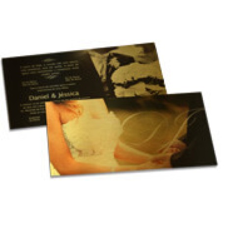 CONVITES BÁSICO GOLD MASTER 300G 273X153MM Colorido frente e verso - 50 un.