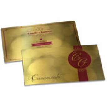 CONVITES BÁSICO GOLD MASTER 300G 273X153MM Colorido frente e verso - 250 un.