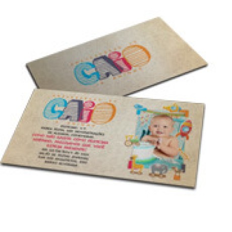 CONVITES BÁSICO PERO PLUS 300G SEM LAMINAÇÃO E SEM VERNIZ UV SEM VERNIZ 273X153MM Colorido frente e verso - 250 un.