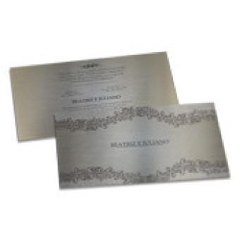 CONVITES BÁSICO SILVER LUX 300G 182X102MM