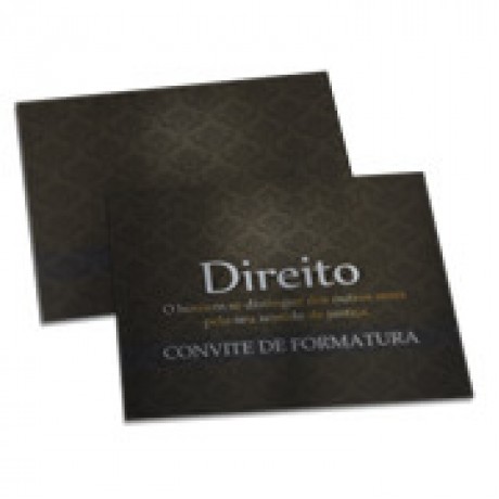 CONVITES BÁSICO SILVER LUX 300G 182X153MM Colorido frente e verso - 50 un.