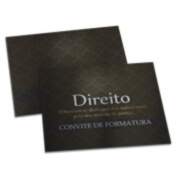CONVITES BÁSICO SILVER LUX 300G 182X153MM Colorido frente e verso - 50 un.