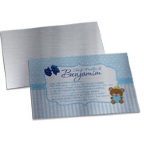 CONVITES BÁSICO SILVER LUX 300G 210X150MM
