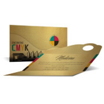 CONVITES CLÁSSICO GOLD MASTER 300G SEM VERNIZ Colorido frente e verso - 500 un.
