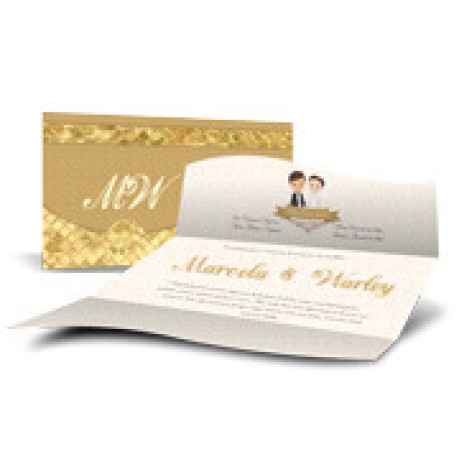 CONVITES REALEZA COUCHÊ 300G HOT STAMPING LAM FOSCA FV E HOTSTAMPING FR Colorido frente e verso - 50 un.