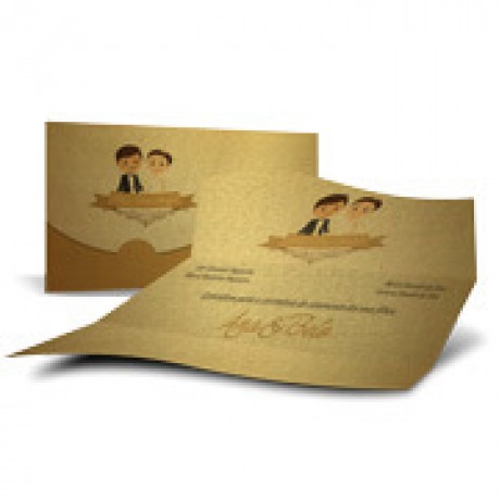 CONVITES REALEZA GOLD MASTER 300G SEM VERNIZ Colorido frente e verso - 50 un.