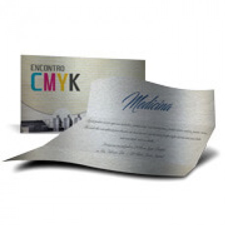 CONVITES REALEZA SILVER LUX 300G SEM VERNIZ Colorido frente e verso - 500 un.
