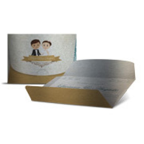 CONVITES TRADICIONAL SILVER LUX 300G SEM VERNIZ Colorido frente e verso - 50 un.