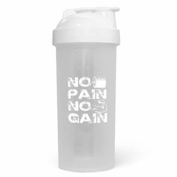 COQUETELEIRA PARA ACADEMIA 700ML 1 DOSE BRANCA Preto e branco frente e verso - 100 un.
