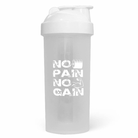 COQUETELEIRA PARA ACADEMIA 700ML 1 DOSE BRANCA Preto e branco frente e verso - 100 un.