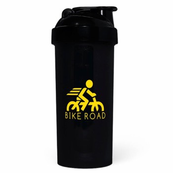 COQUETELEIRA PARA ACADEMIA 700ML 1 DOSE PRETA Preto e branco frente e verso - 100 un.