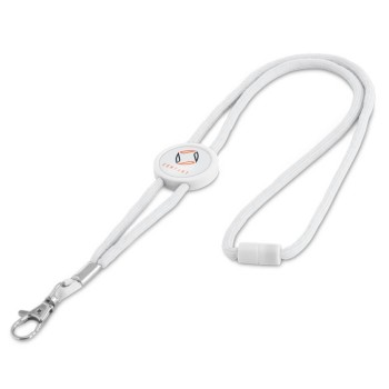 CORDÃO DE PESCOÇO COM MOSQUETÃO BRANCO Colorido frente - 10 un.