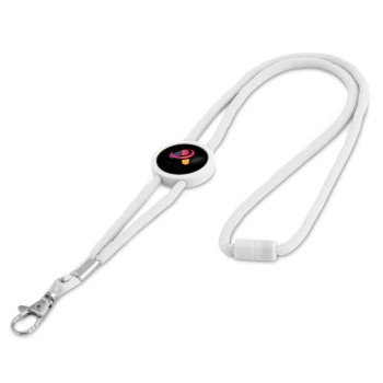 CORDÃO DE PESCOÇO COM MOSQUETÃO BRANCO Colorido frente - 5 un.