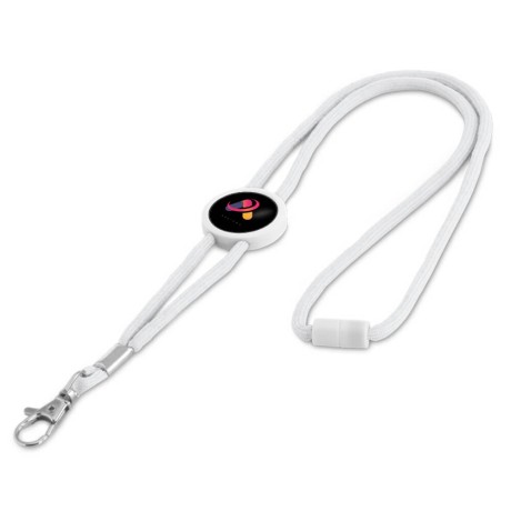 CORDÃO DE PESCOÇO COM MOSQUETÃO BRANCO Colorido frente - 5 un.