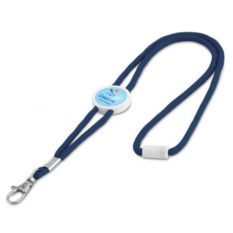 CORDÕES CORDÃO DE PESCOÇO COM MOSQUETÃO AZUL ESCURO Colorido frente - 50 un.