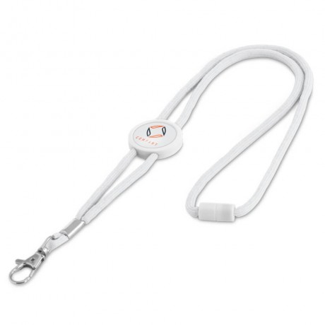 CORDÃO DE PESCOÇO COM MOSQUETÃO BRANCO Colorido frente - 10 un.