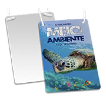 CREDENCIAIS COUCHÊ 300G VERNIZ UV TOTAL FRENTE COM CORDÃO OU CLIP JACARÉ 90X147MM Colorido frente - 50 un.