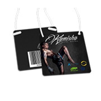 CREDENCIAIS COUCHÊ 300G VERNIZ UV TOTAL FRENTE COM CORDÃO OU CLIP JACARÉ 90X98MM Colorido frente e preto e branco verso - 100 un.