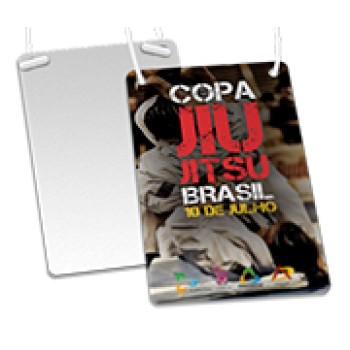 CREDENCIAIS COUCHÊ 300G VERNIZ UV TOTAL FRENTE COM CORDÃO SEM CLIP JACARÉ 90X147MM Colorido frente - 500 un.