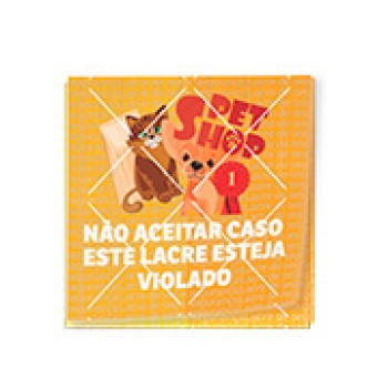 DELIVERY ADESIVO LACRE DE SEGURANÇA ADESIVO PAPEL 80G QUADRADO 45X45MM Colorido frente - 280 un.